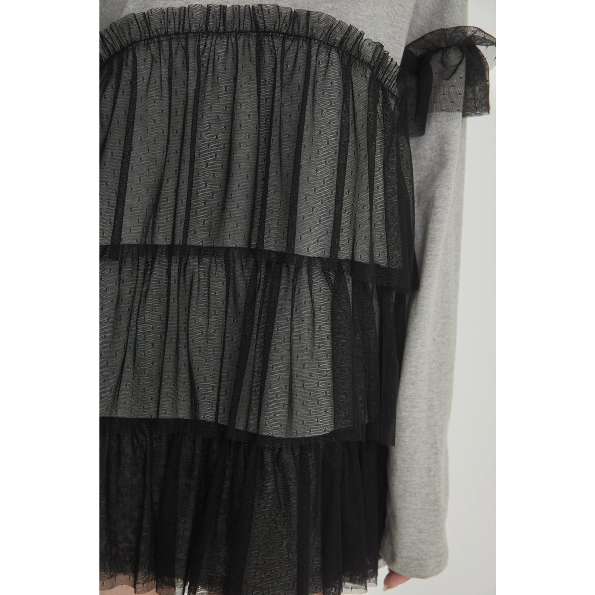 é tulle frill long tee （3color） | épine