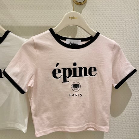 épine piping emblem cropped tee（3color）