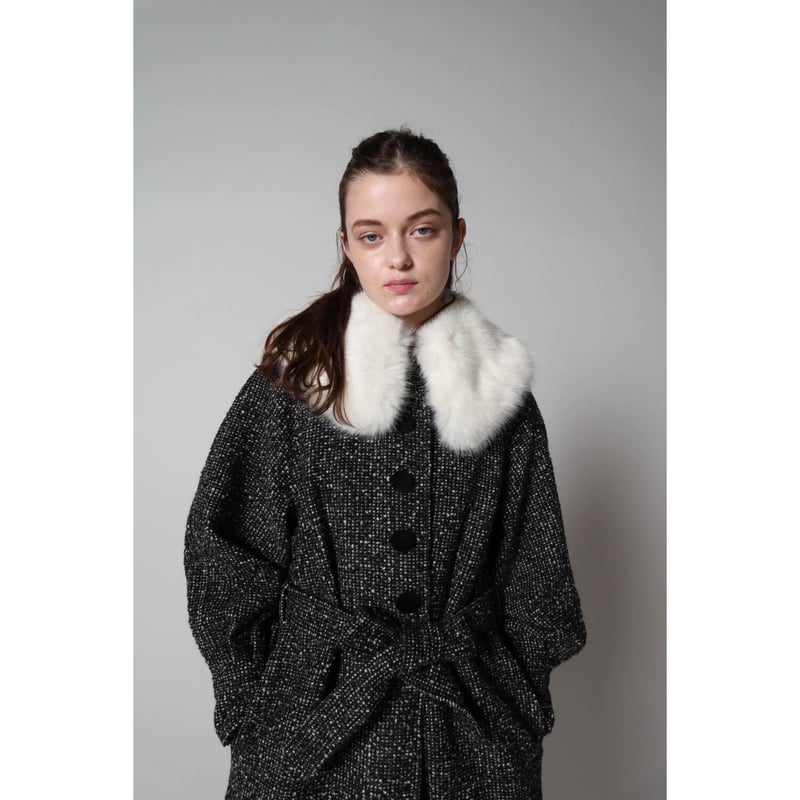 feminine fur collar long coat(2color) | épine feminine fur collar long coat(2color) | épine