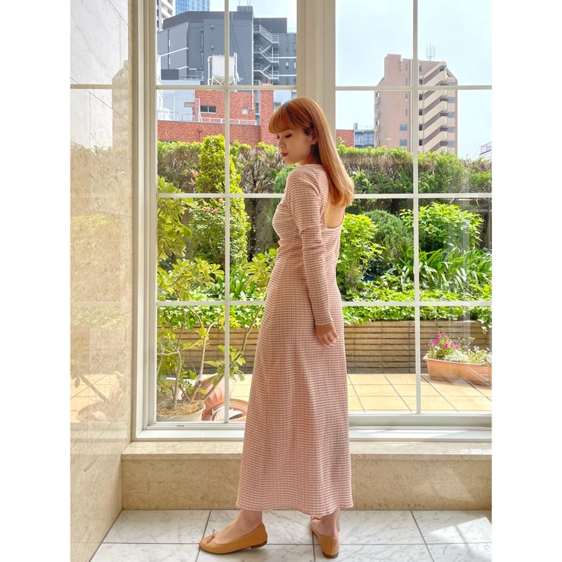 GHOSPELL》Varial Check Midi Dress | épine