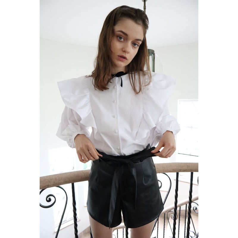 【新品未使用タグ付】epa ribbon frill blouse