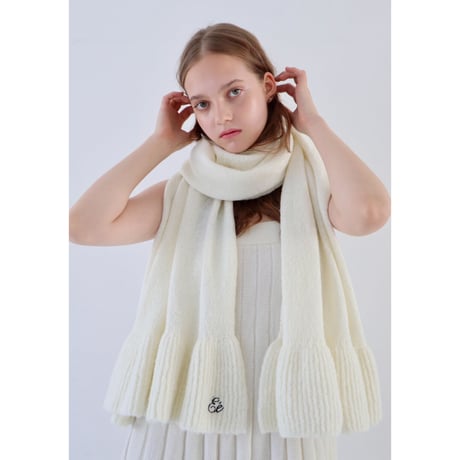 Eé frill knit muffler（4color）
