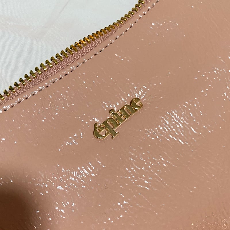 épine gold logo half moon bag pink | épine 