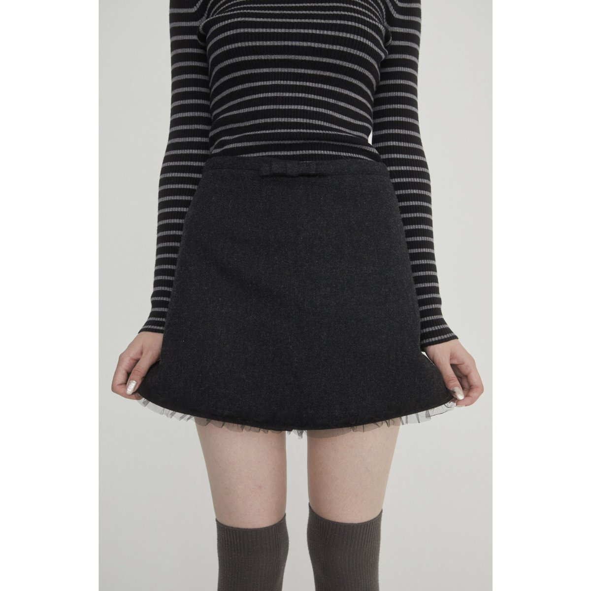 ribbon tulle wool skirt pants(2color) | épine ribbon tulle wool skirt pants(2color) | épine