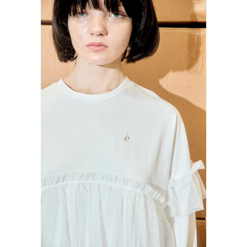 é tulle frill long tee （3color） | épine