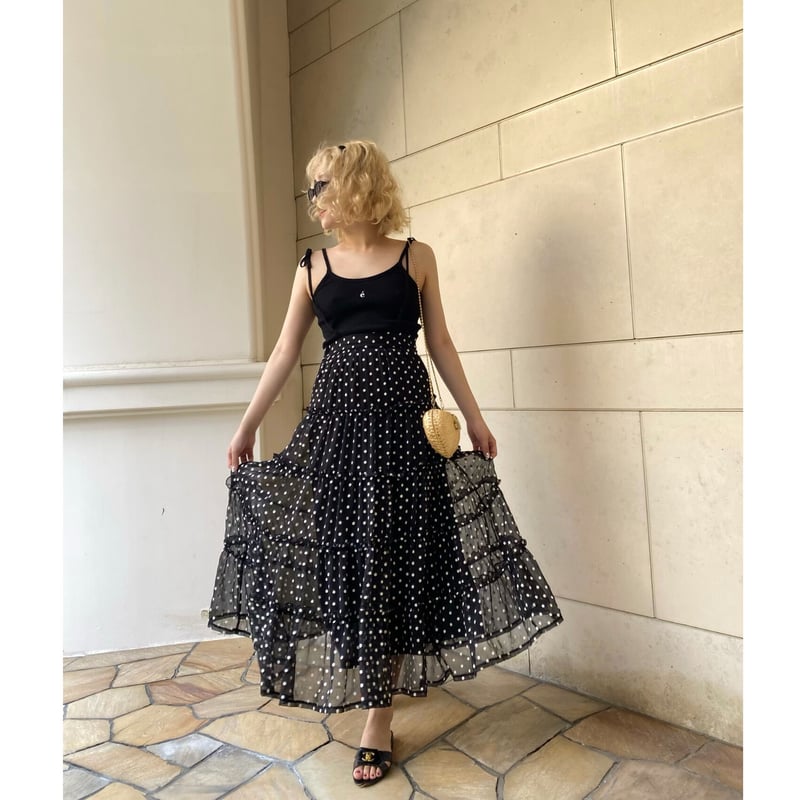 スカート siiilon FLOWER frill skirt siiilon FLOWER frill skirt 【公式通販】