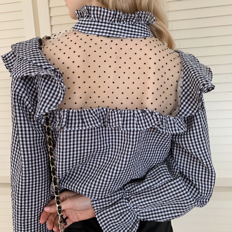 期間限定値下げ】Yoli simple blouse ギンガムチェック廃盤品  