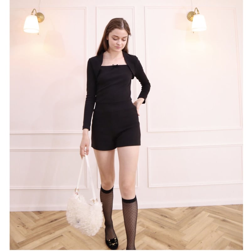 【スーパーセール】 velours ribbon épine | rompers leotard サロペット・オーバーオール・オールインワン