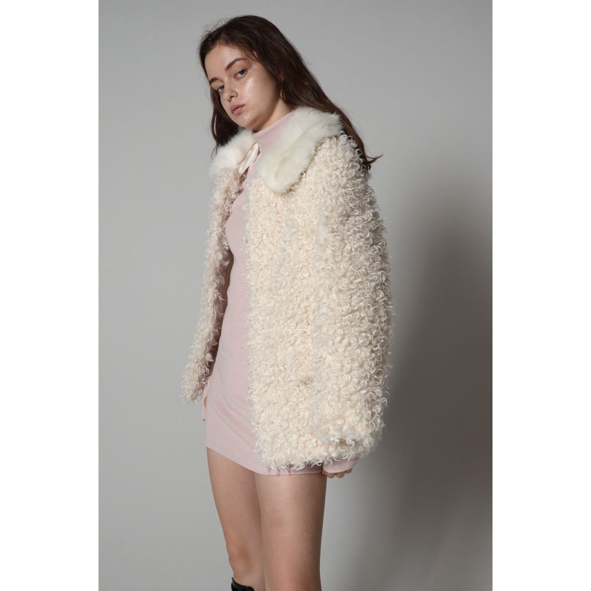 割引クーポン poodle collar fur coat ivory | épine ジャケット・アウター