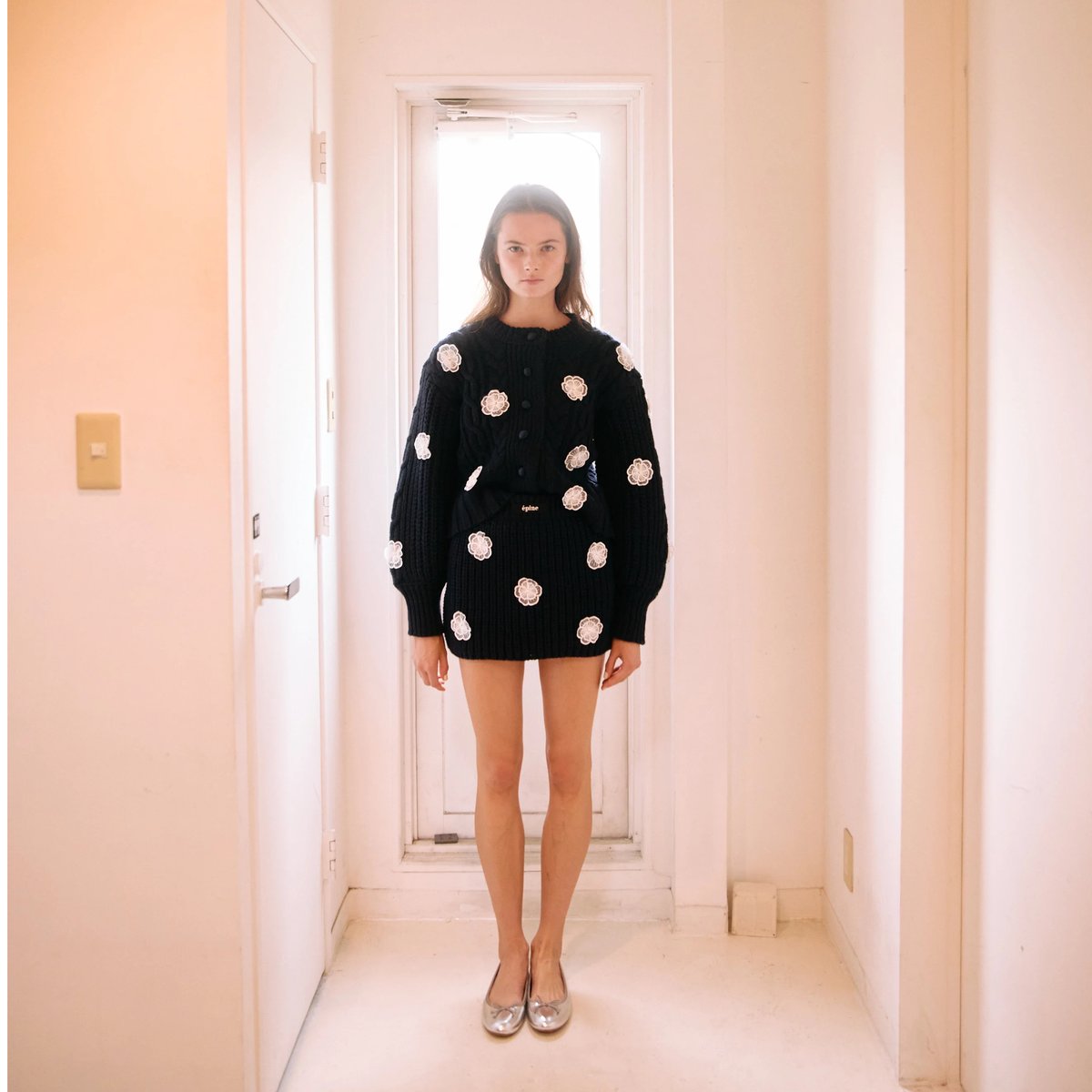 épine flower cable knit cardigan（3color） | épine