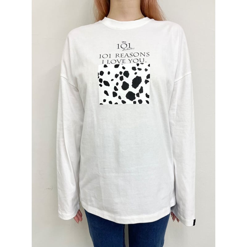 épine - epine  エピヌ　ディズニーコラボ　ロングTシャツ ホワイト Disney Marie＞Bonjour long TEE（2color） | épine