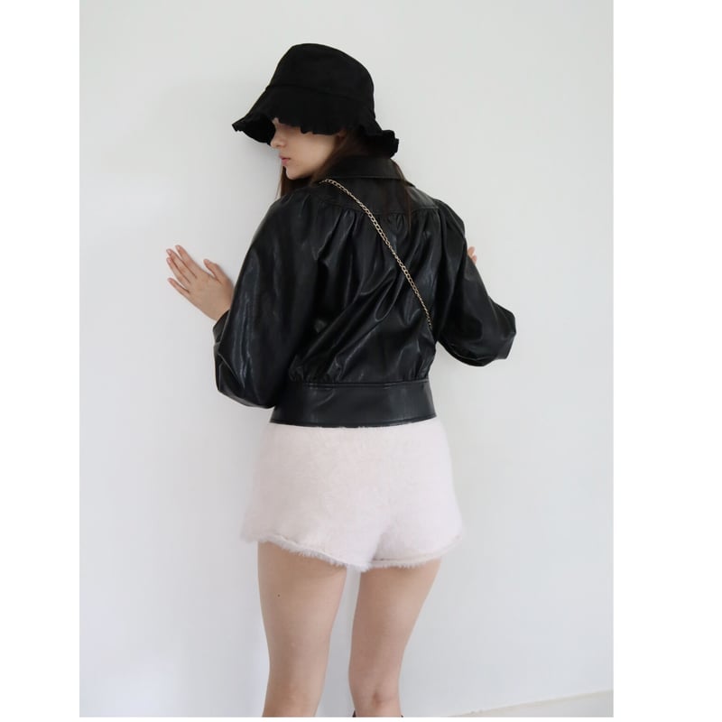 leather lady jacket black | épine