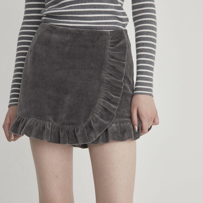 velours frill skirt pants (2color) | épine velours frill skirt pants (2color) | épine