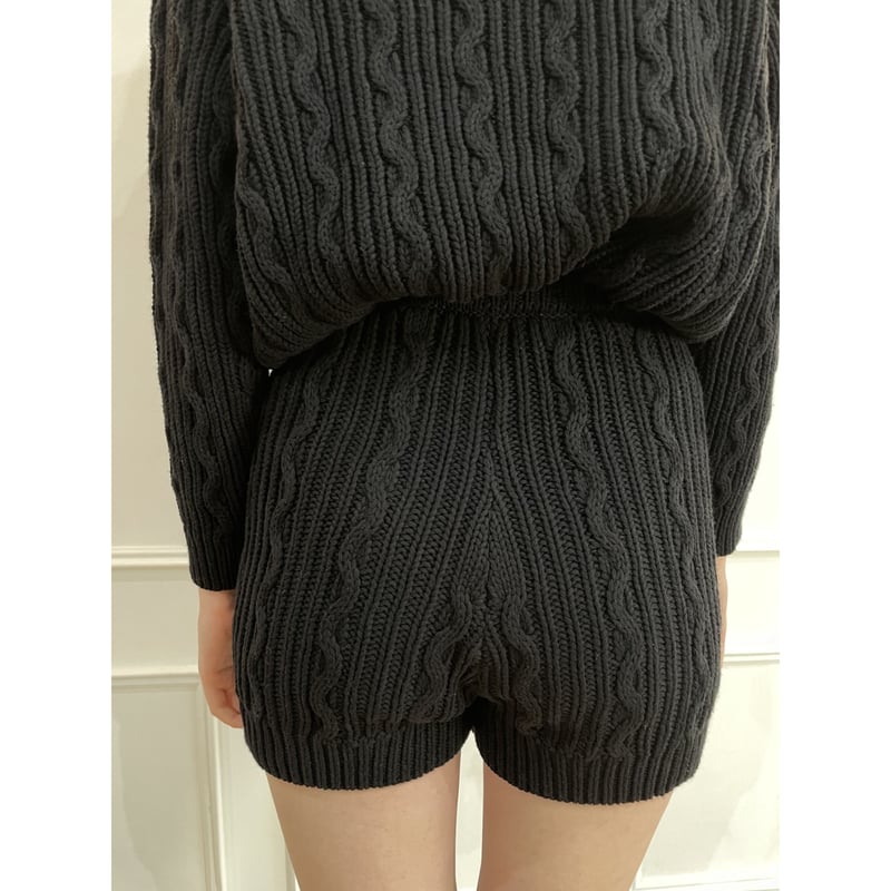cable knit bloomers black | épine