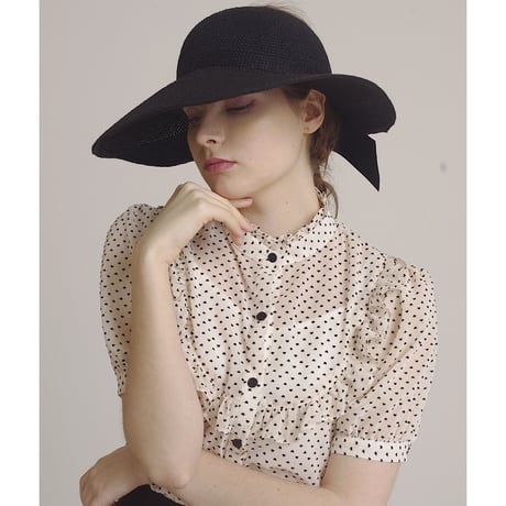 ribbon wide sun visor black