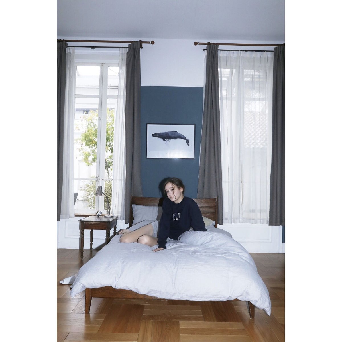ÉPINE PARIS embroidery sweat navy×white | épine ÉPINE PARIS embroidery sweat navy×white | épine