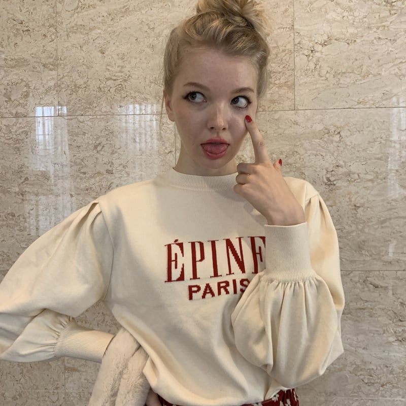 ÉPINE PARIS logo knit ivory | épine