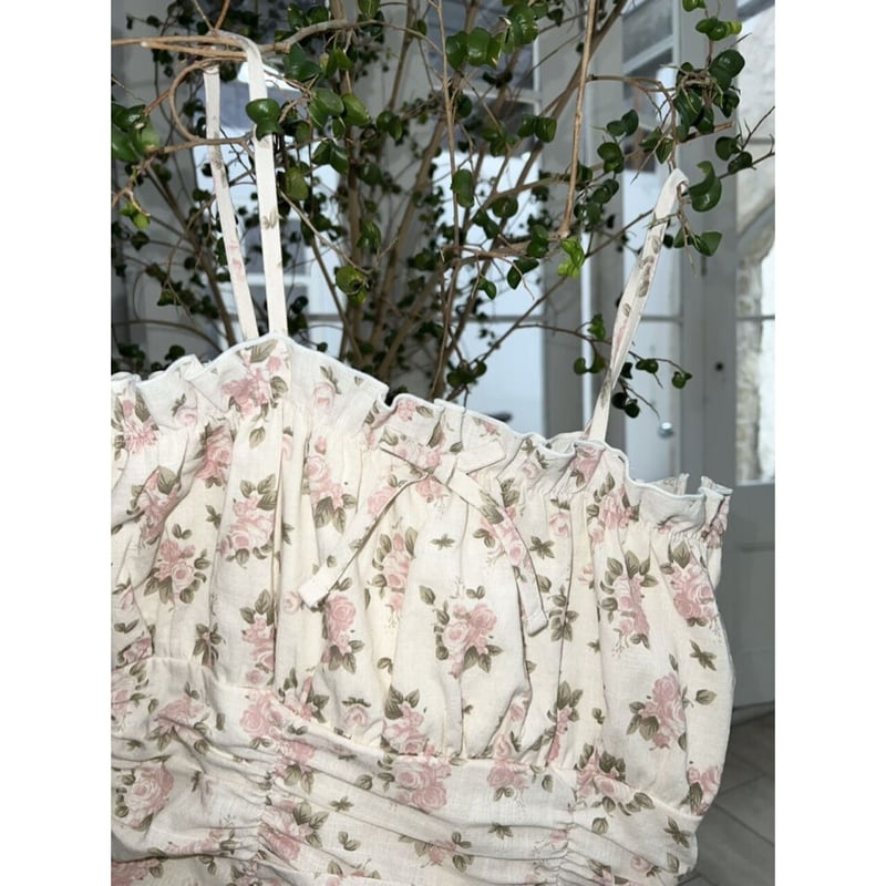 gather ribbon onepiece flower | épine gather ribbon onepiece flower | épine