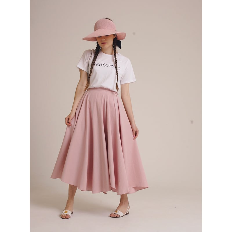 volume design flare skirt pink | épine 