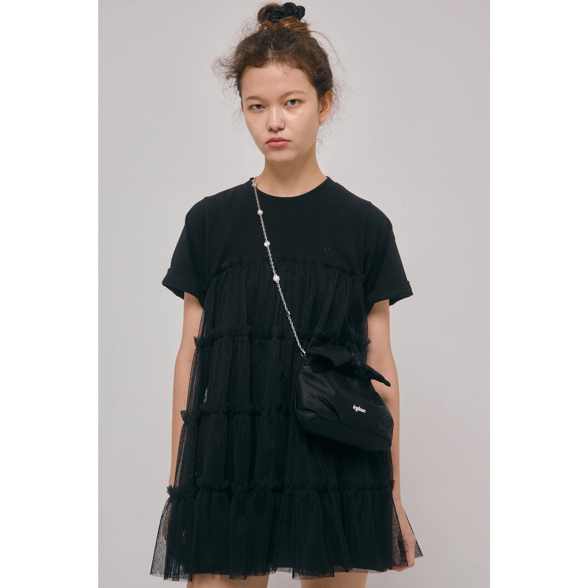 épine ribbon Pearl & Bijou chain bag（2color） |