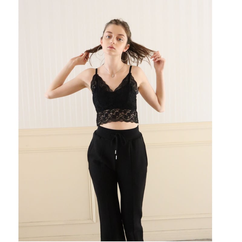 lace pad inner camisole black | épine lace pad inner camisole black | épine