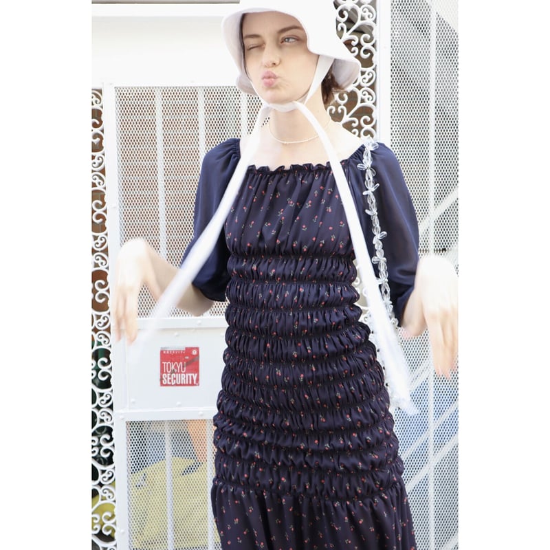 mermaid gather onepiece flower navy | épine mermaid gather onepiece flower navy | épine