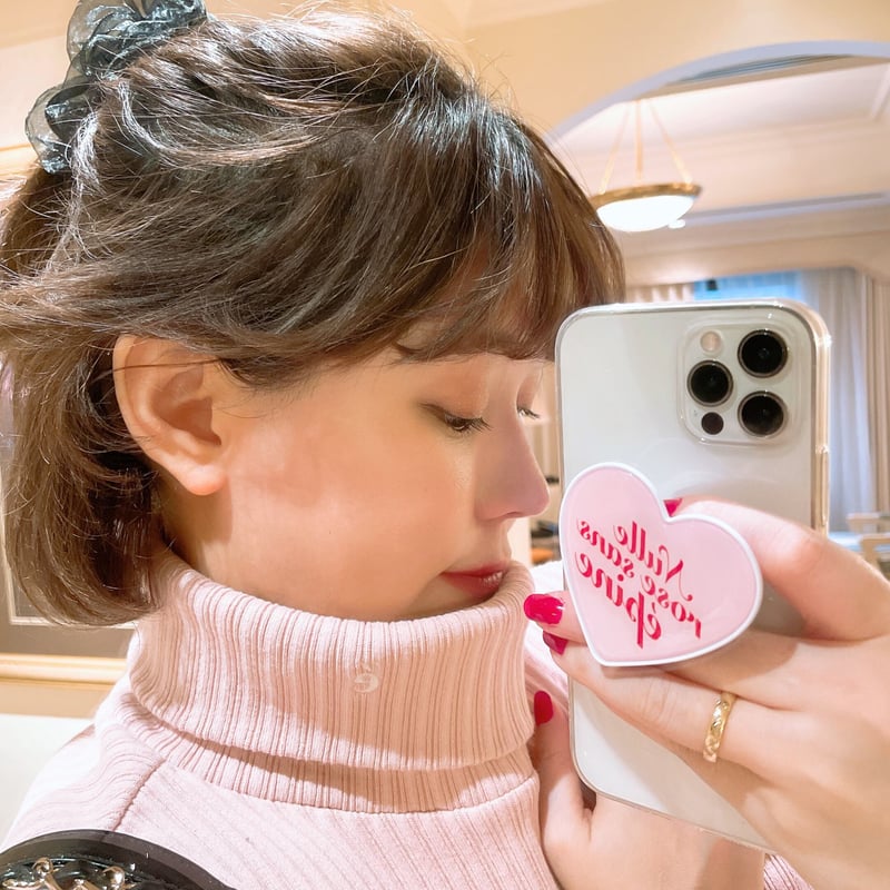 グリップにイニシャル入り☆PINKハートが可愛いスマホケース épine Heart grip | épine