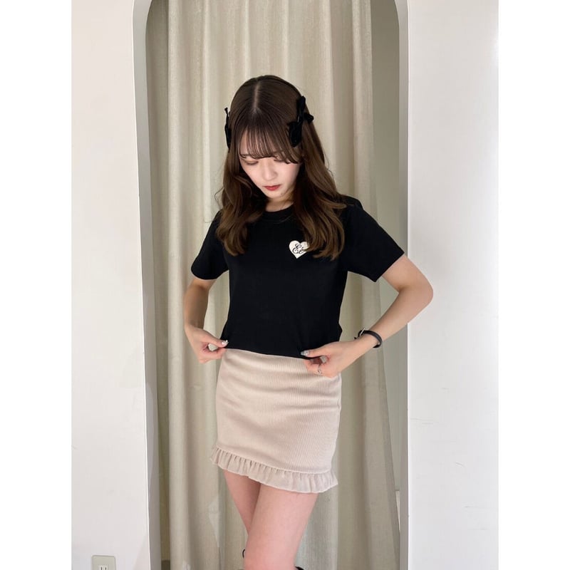 rib tight frill skirt (4color) | épine rib tight frill skirt (4color) | épine