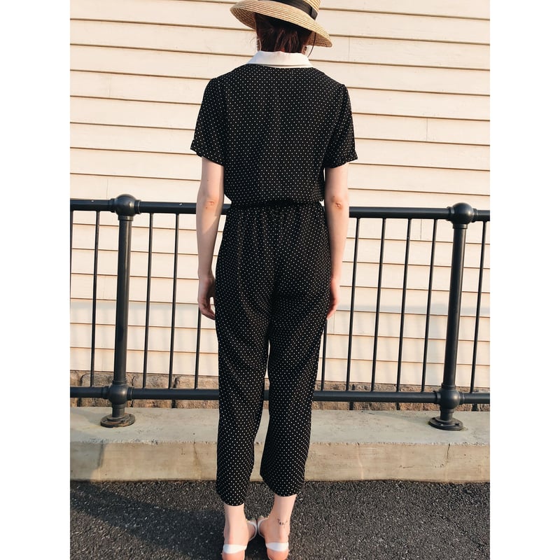 mannish dot rompers | épine