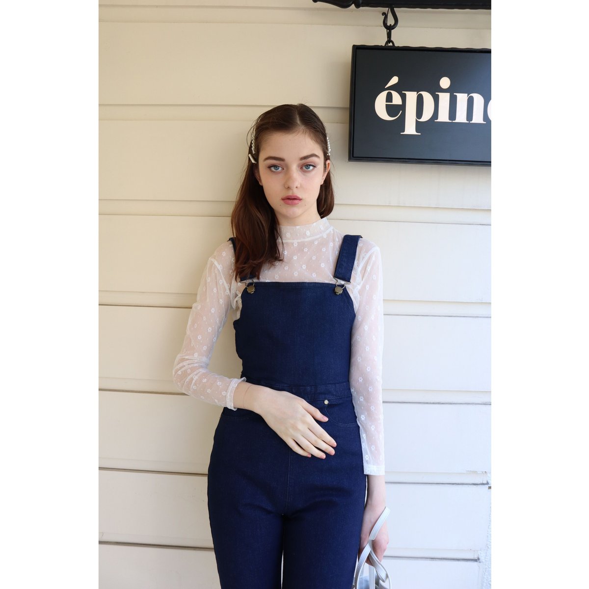 épine fit bell denim salopette | épine