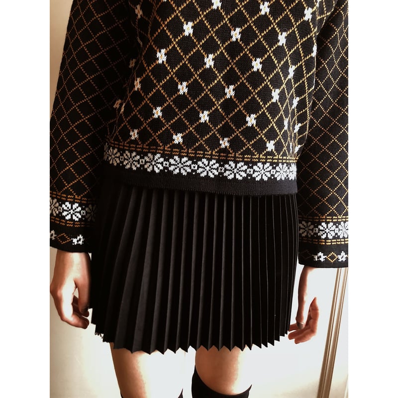 epine プリーツスカート suède pleats mini skirt black | épine