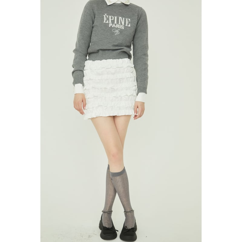é zipper tulle frill skirt (2color) | épine é zipper tulle frill skirt (2color) | épine