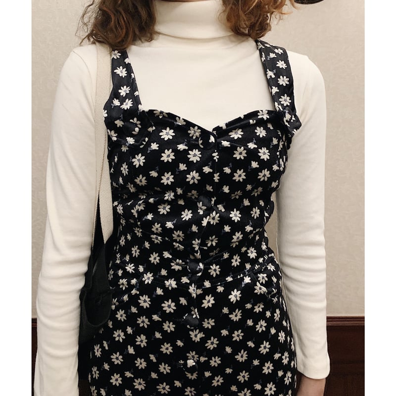 velours flower rompers | épine