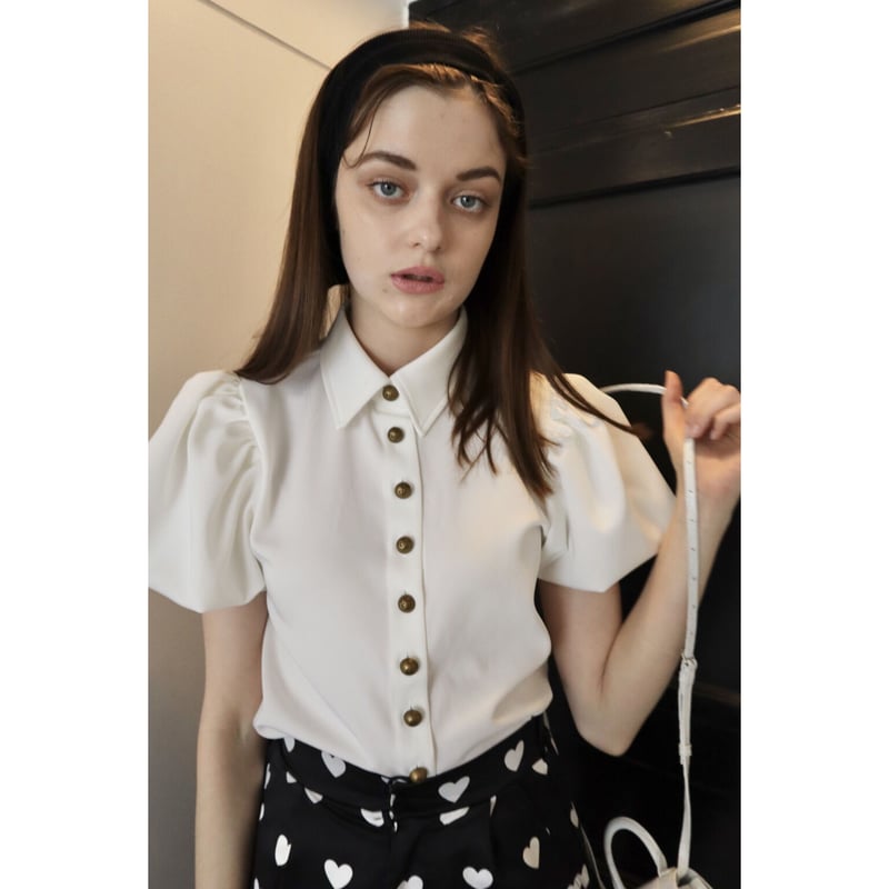 arm balloon é button blouse white | épine
