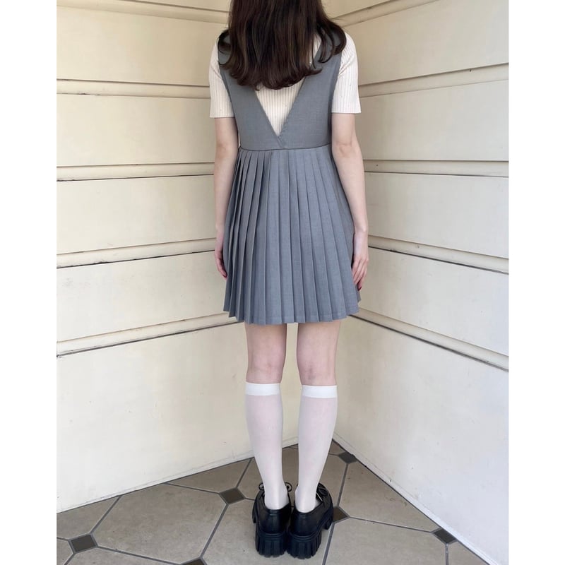 épine label pleats onepiece summer gray | épine épine label pleats onepiece summer gray | épine