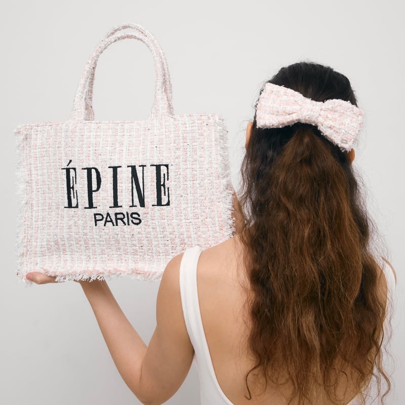 エピヌÉPINE PARIS book tote bag  medium ピンク