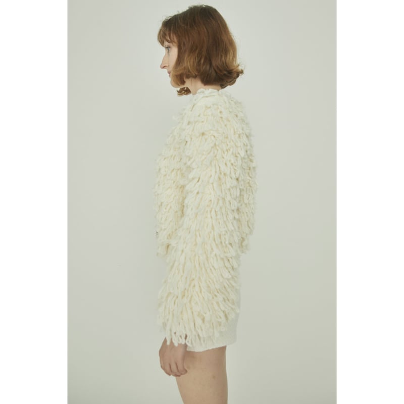 sheep bijou volume cardigan ivory | épine