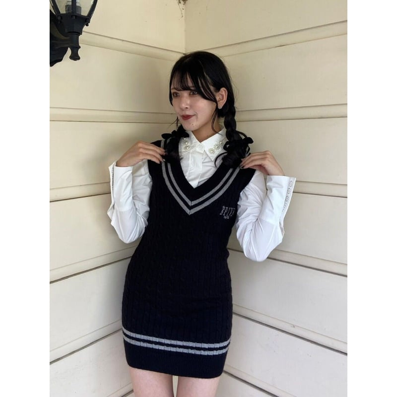 手数料安い 【ÉPINE】line – Vest cable knit Cable PARIS vest 手数料安い 【ÉPINE】line – Vest cable knit Cable PARIS vest