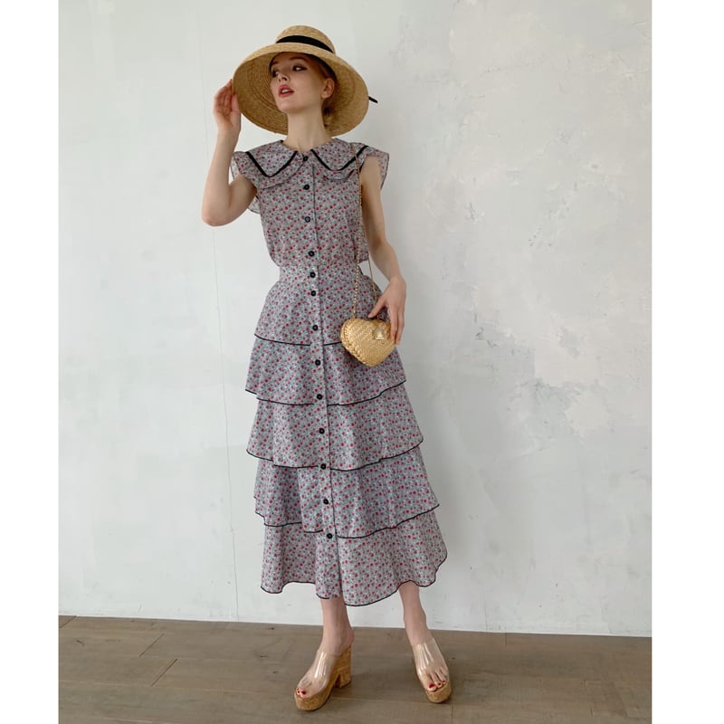 épine エピヌ ワンピース U cut layered onepiece