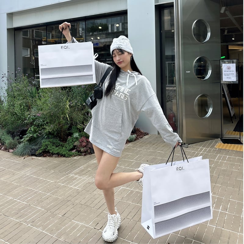 ribbon logo design hood long tee (3color) | épine ribbon logo design hood long tee (3color) | épine
