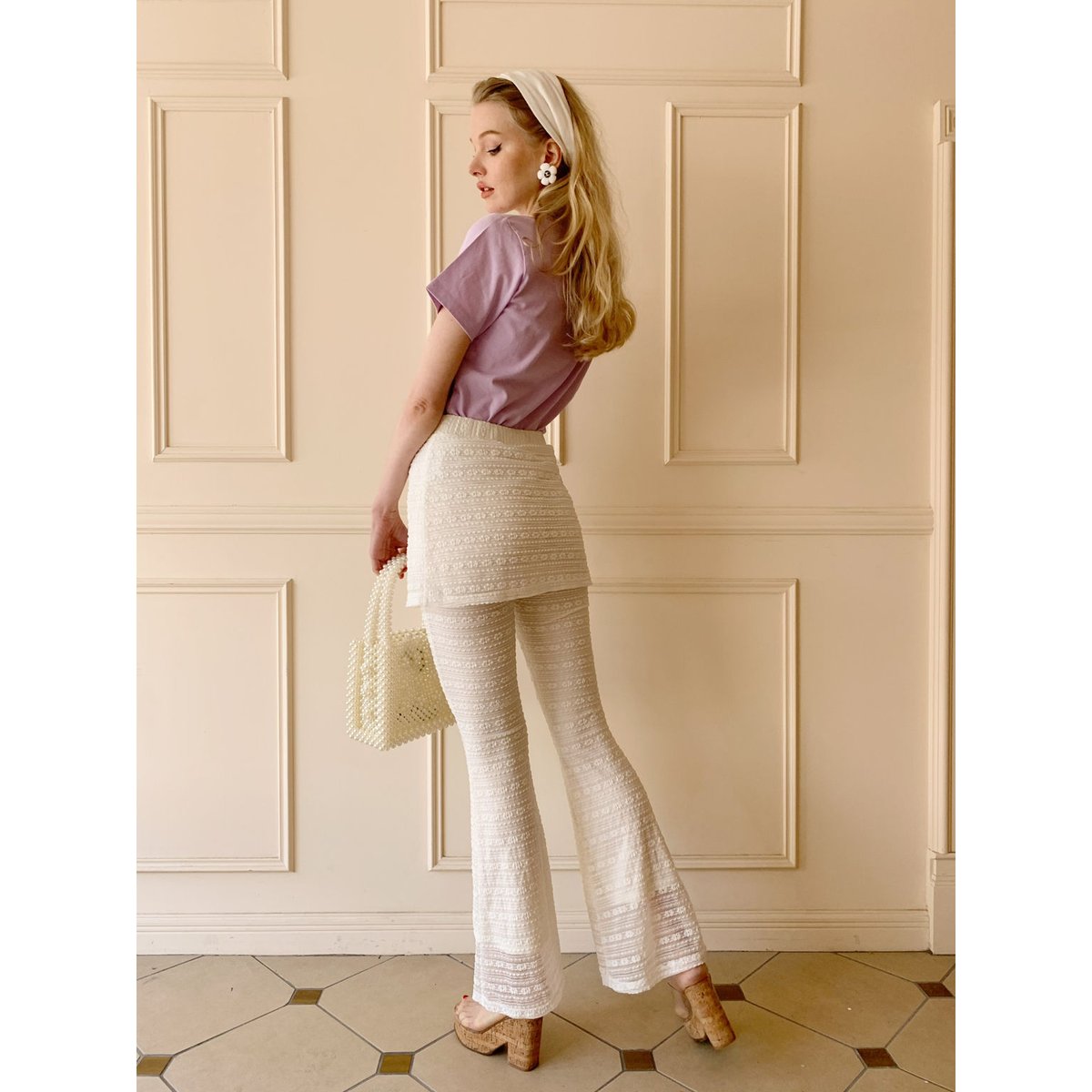 lace skirt pants | épine