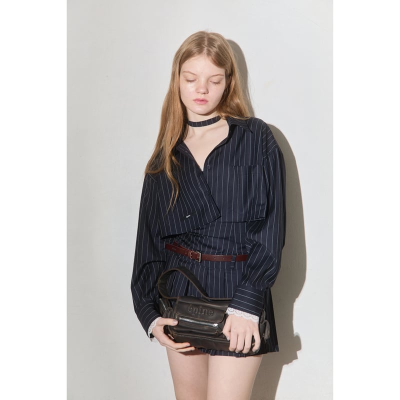 épine lace back ribbon short shirt(2color) | épine épine lace back ribbon short shirt(2color) | épine