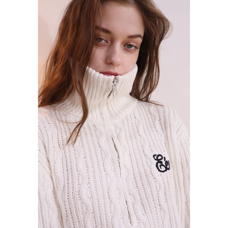 zip turtle collar knit OP