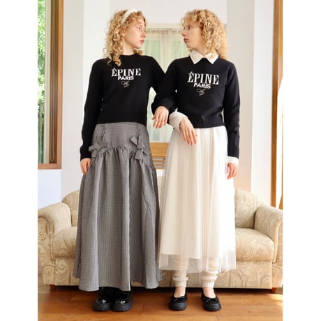 ribbon volume long skirt（2color）