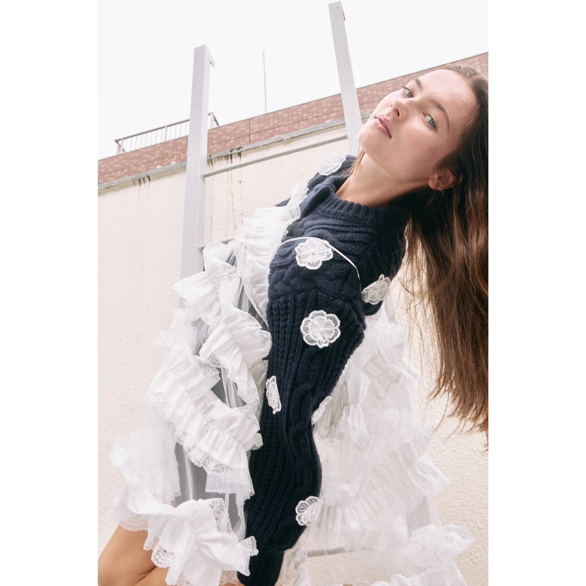 epine lace tulle bustier レース チュール ホワイト lace tulle