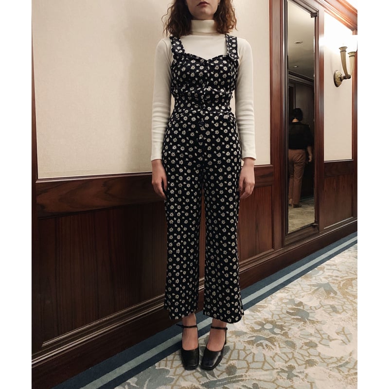 velours flower rompers | épine