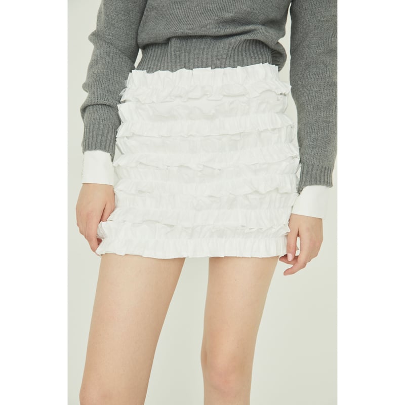 é zipper tulle frill skirt (2color) | épine é zipper tulle frill skirt (2color) | épine