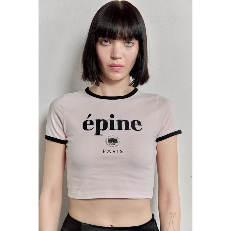 épine piping emblem cropped tee（3color） | épine