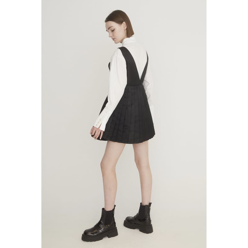 épine label pleats onepiece nylon black | épine épine label pleats onepiece nylon black | épine