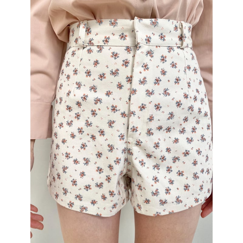 é embroidey flower short pants ivory | épine 